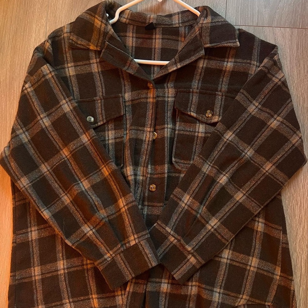 SHEIN- MULTICOLOR NEUTRAL FLANNEL